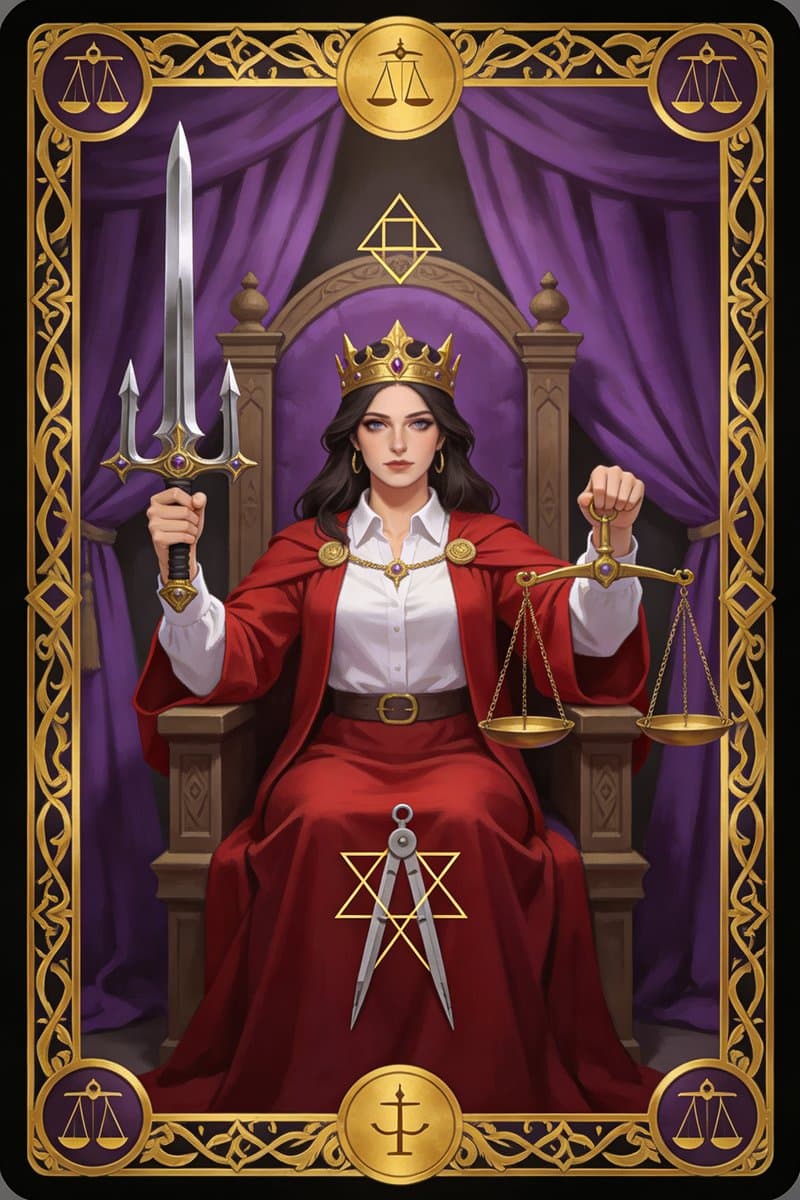 Justice tarot card